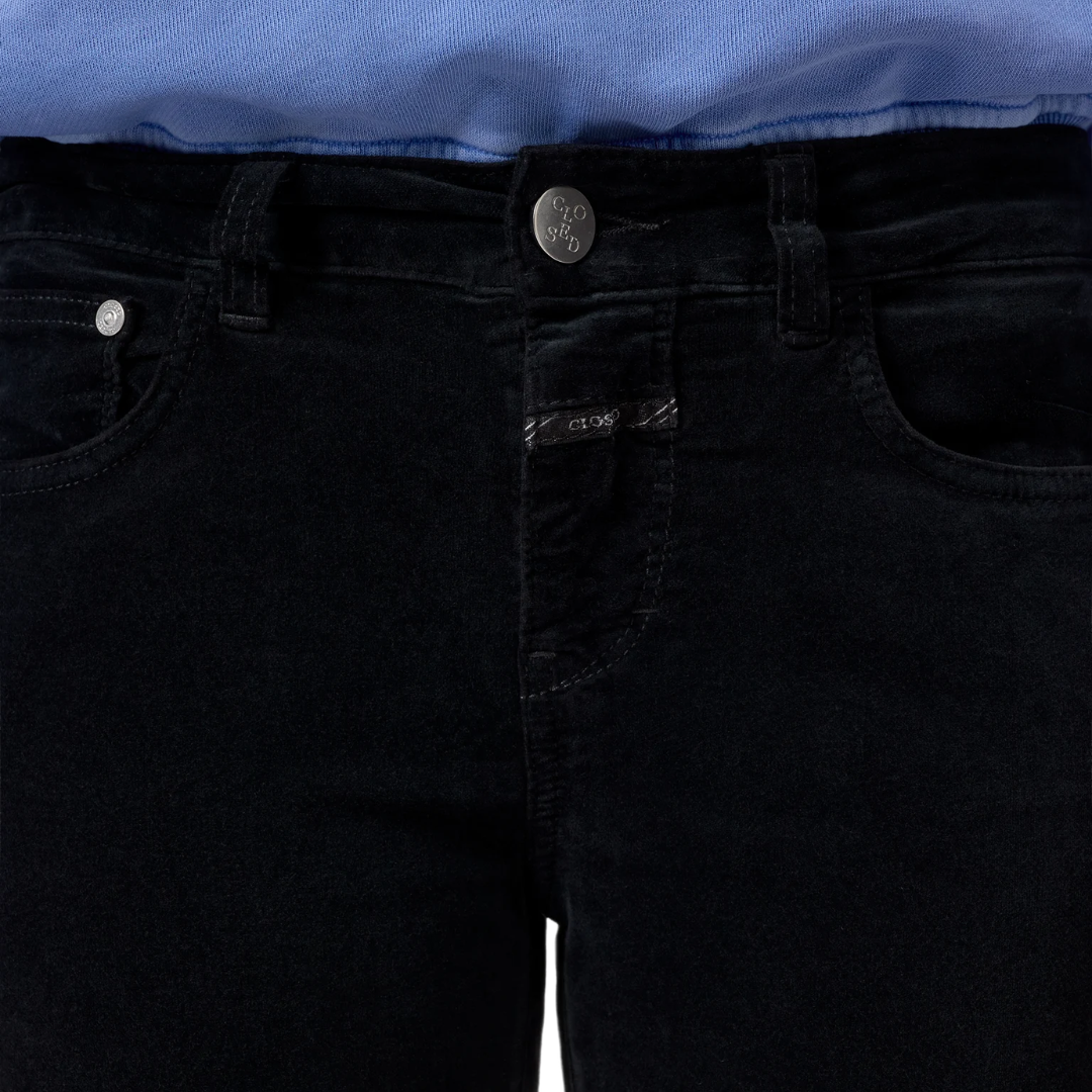 Baker Skinny Velvet Pants 32" in Black
