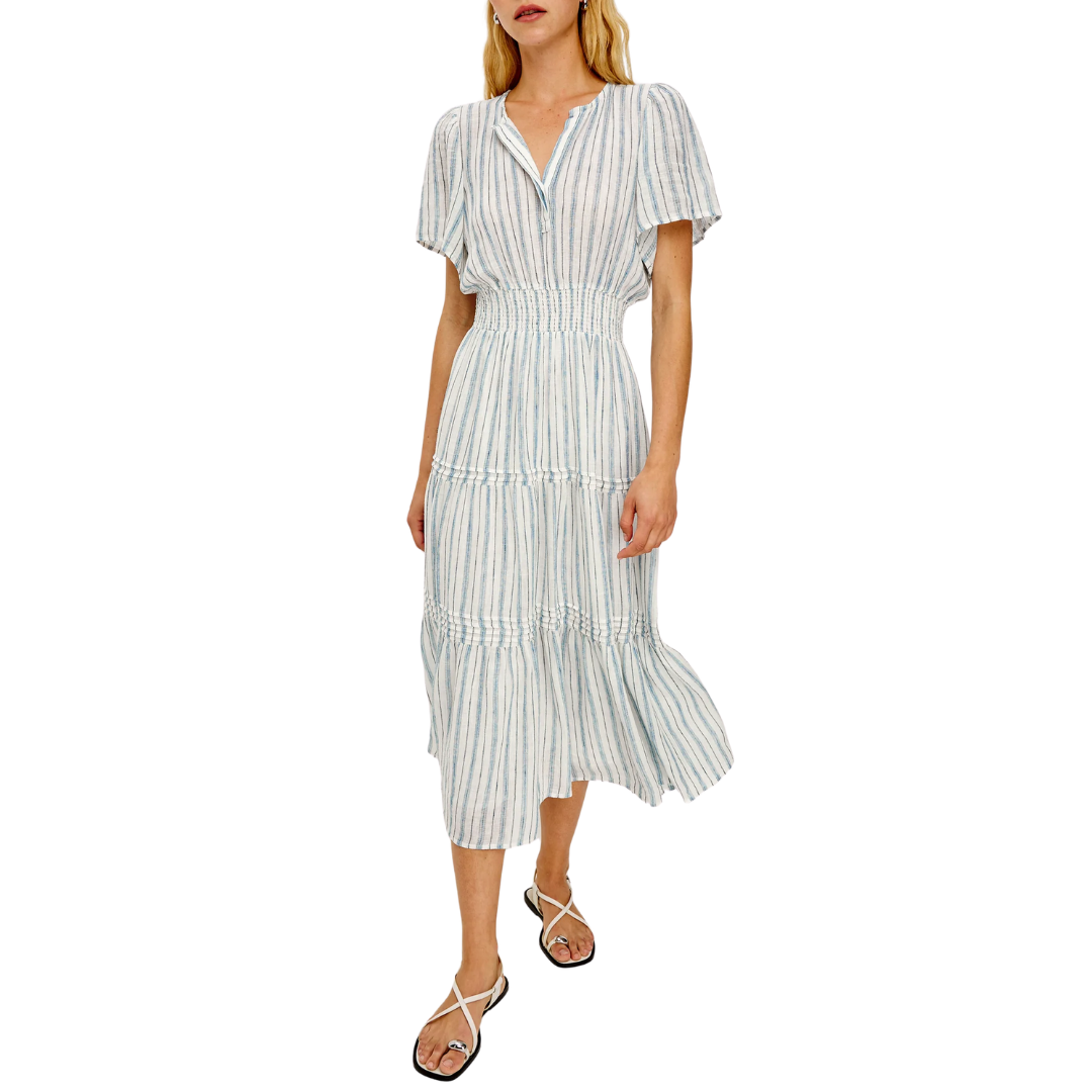 Cannes Dress in Windward Stripe