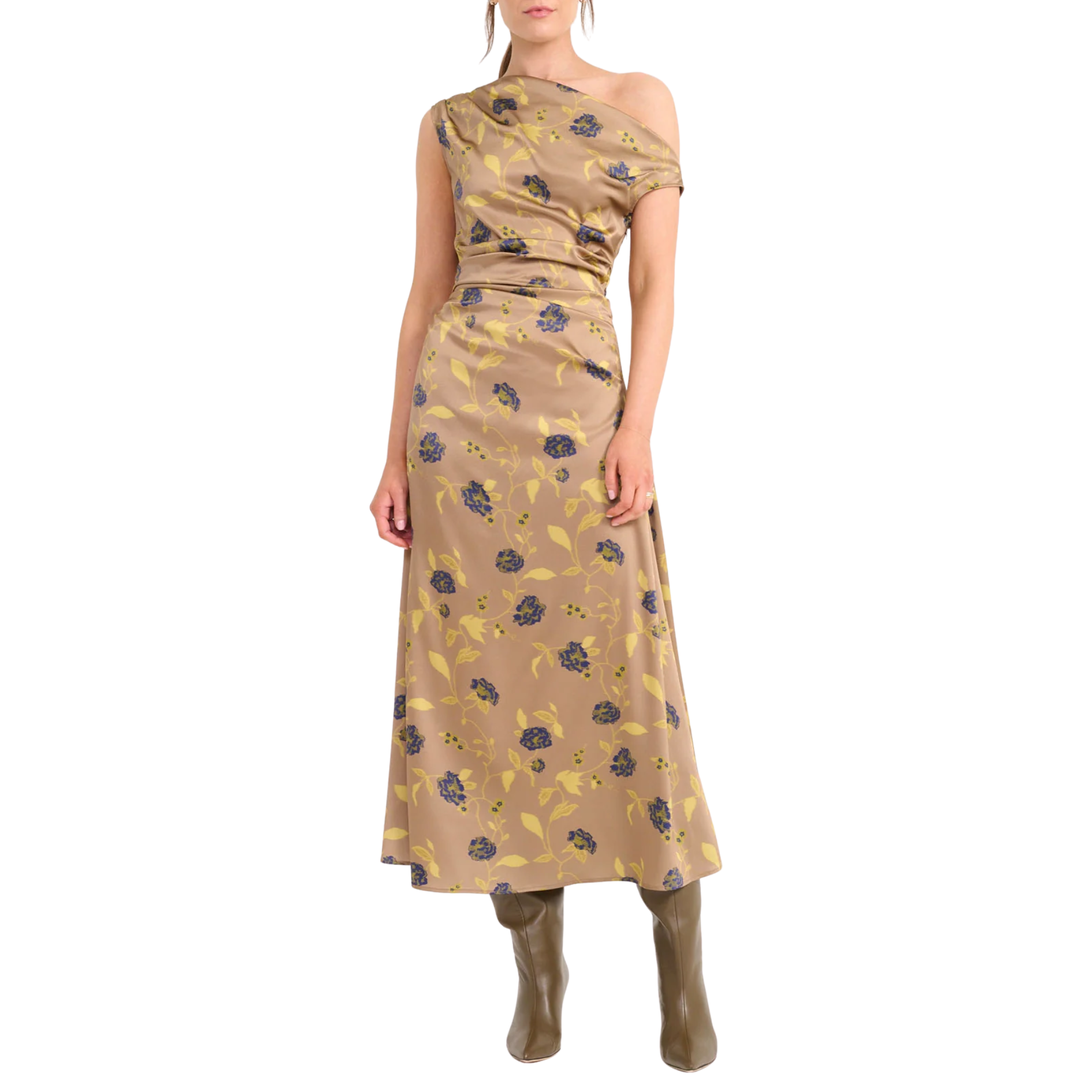 vintage silk midi dress Vintage Silk Midi Dress by Vintage