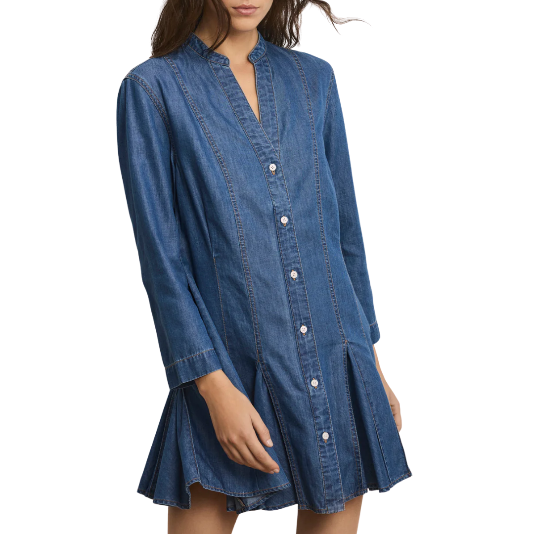 Korinda Mini Shirtdress in Pool Party