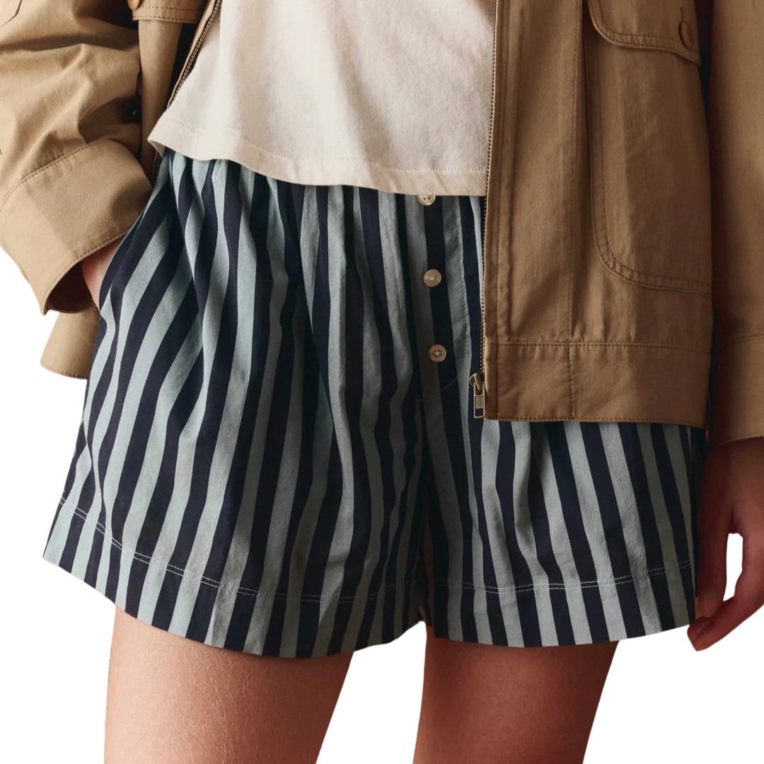 The Boxer Short in Blue Club Stripe