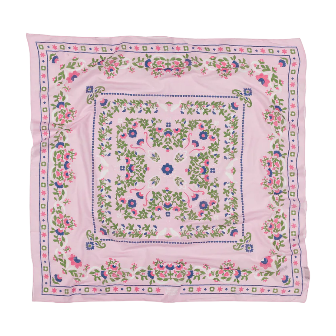 Secret Garden Scarf in Rosy