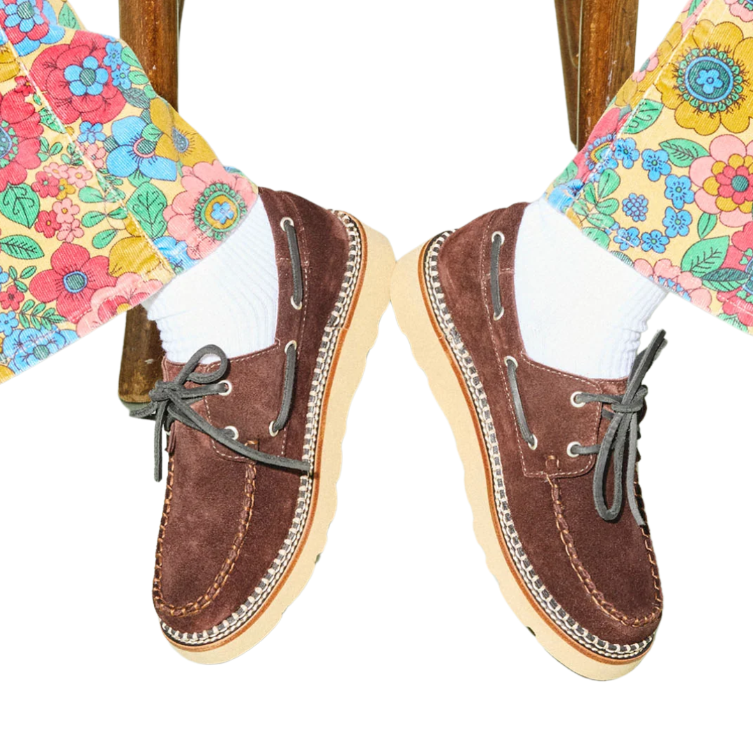 Collins Lug Loafer in Coffee Suede