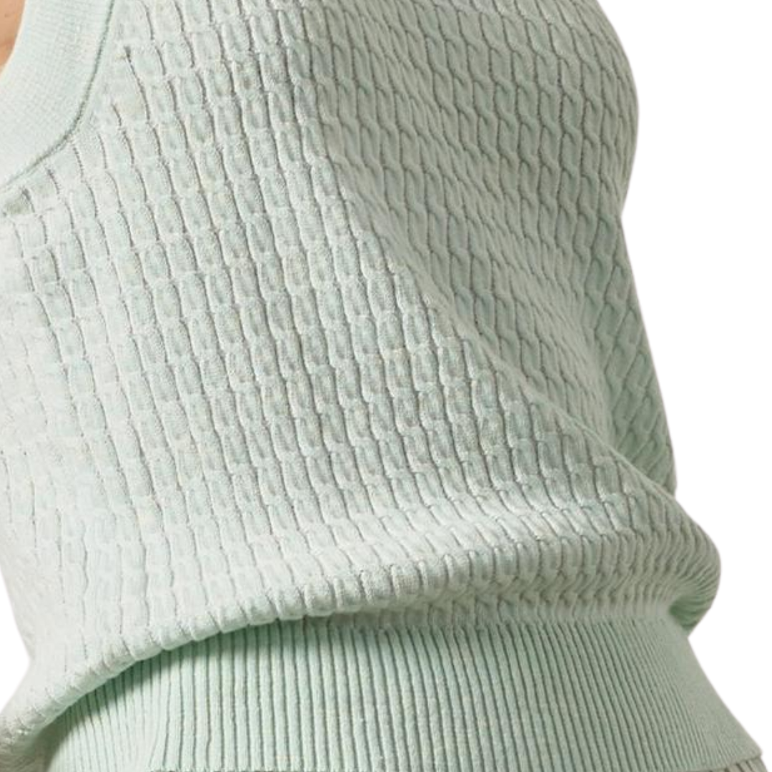 Mini Cable Knit Tank in Blue Mist