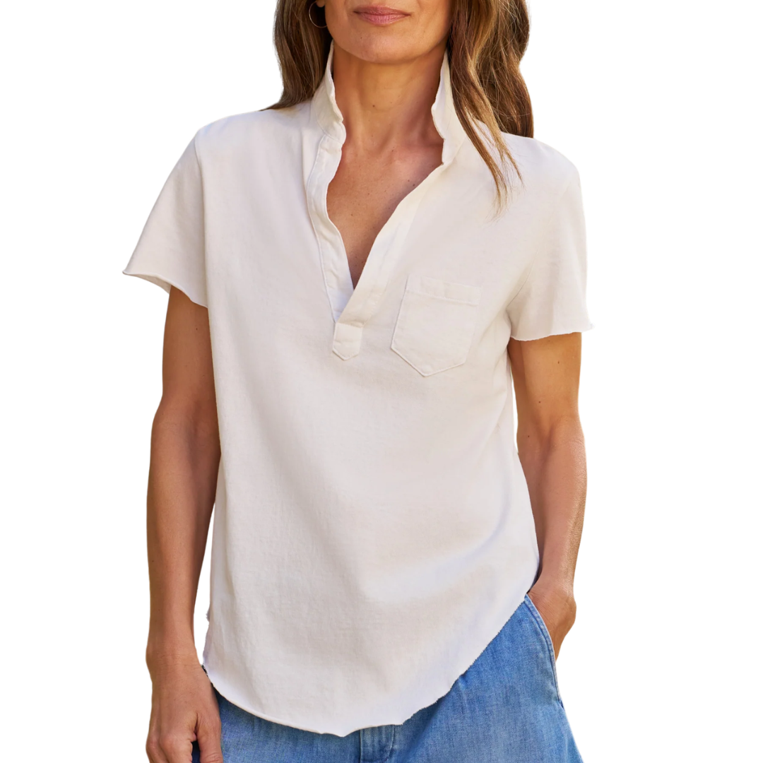 Charlotte Perfect Polo in Vintage White
