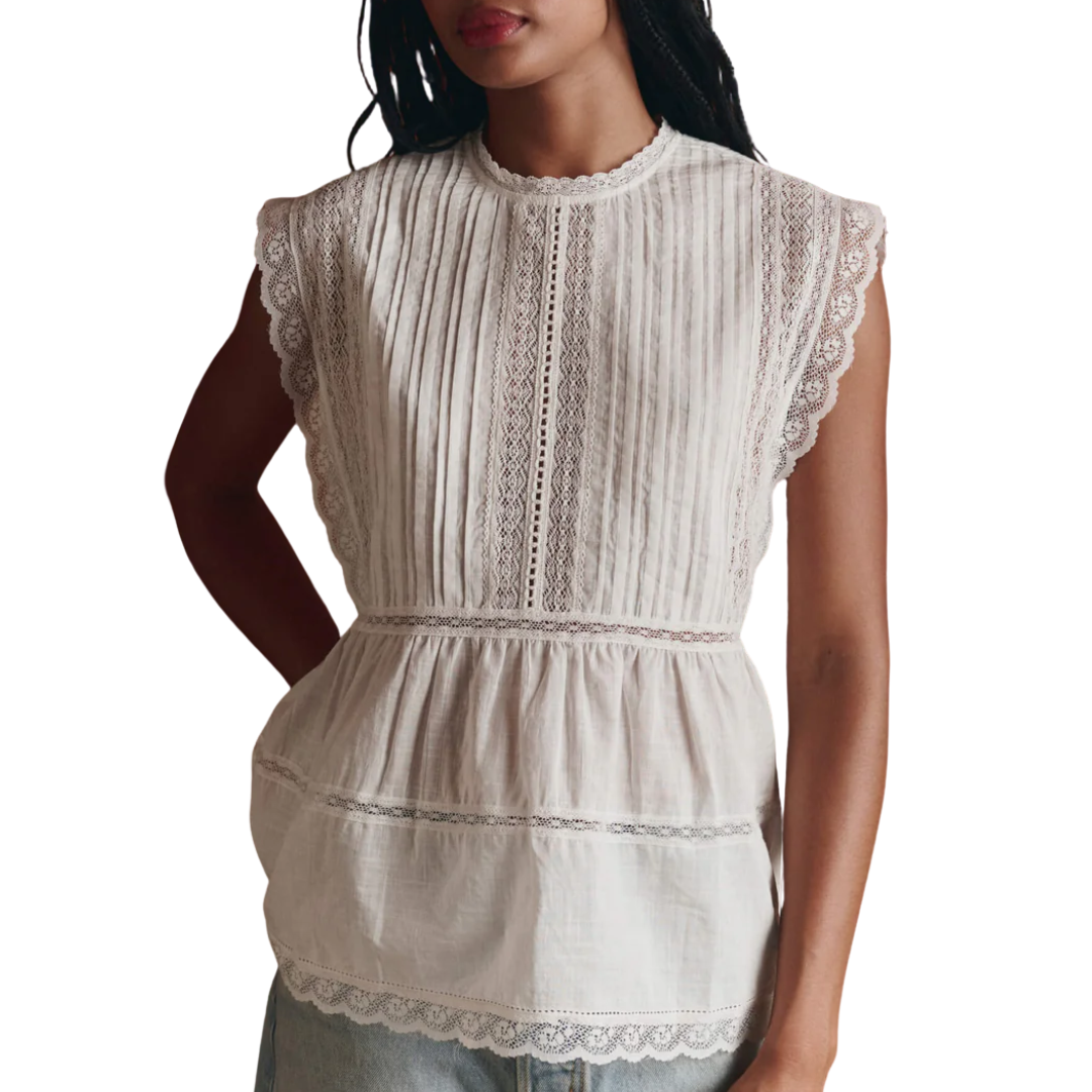 The Sonnet Top in True White