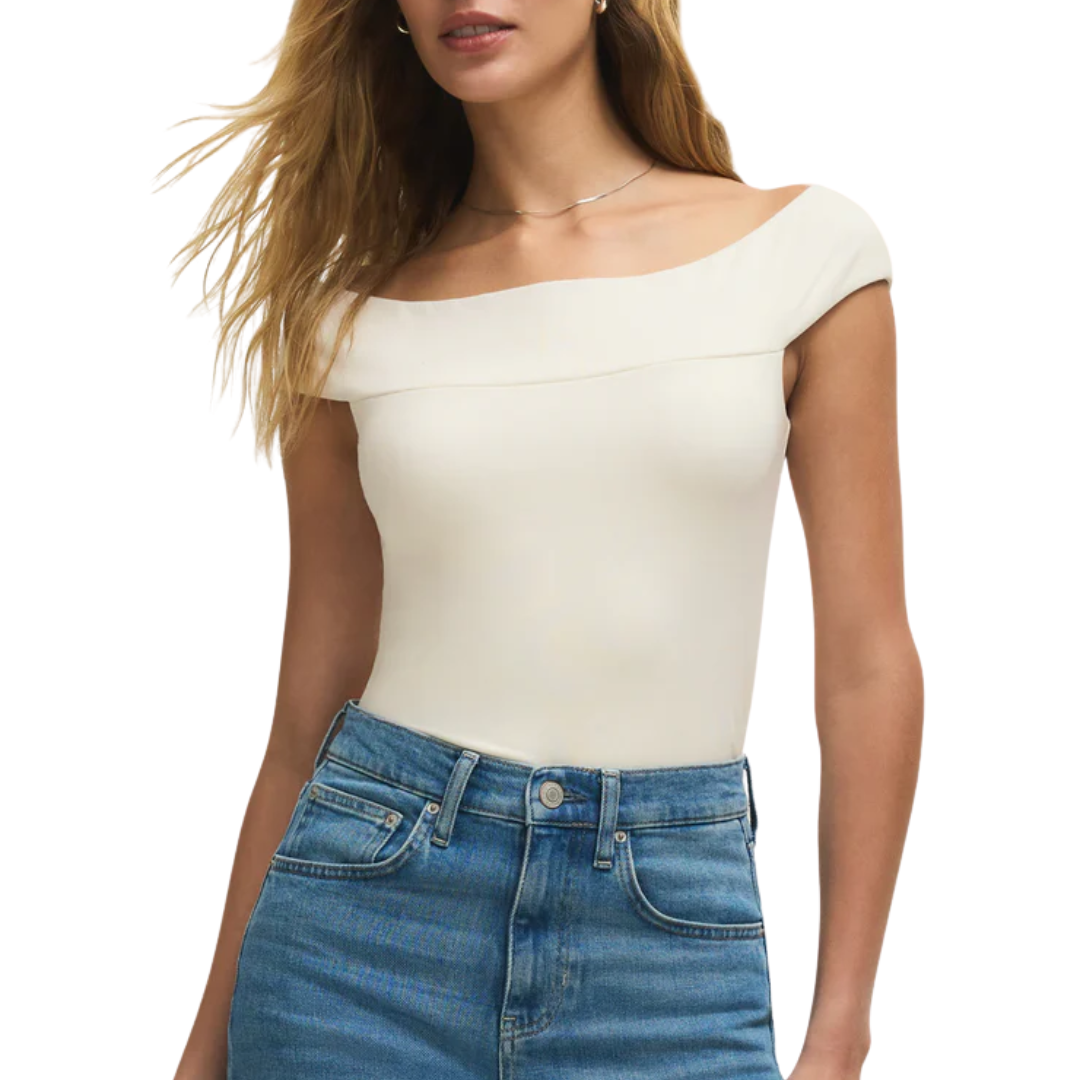Second Skin Off Shoulder Top in Cloud