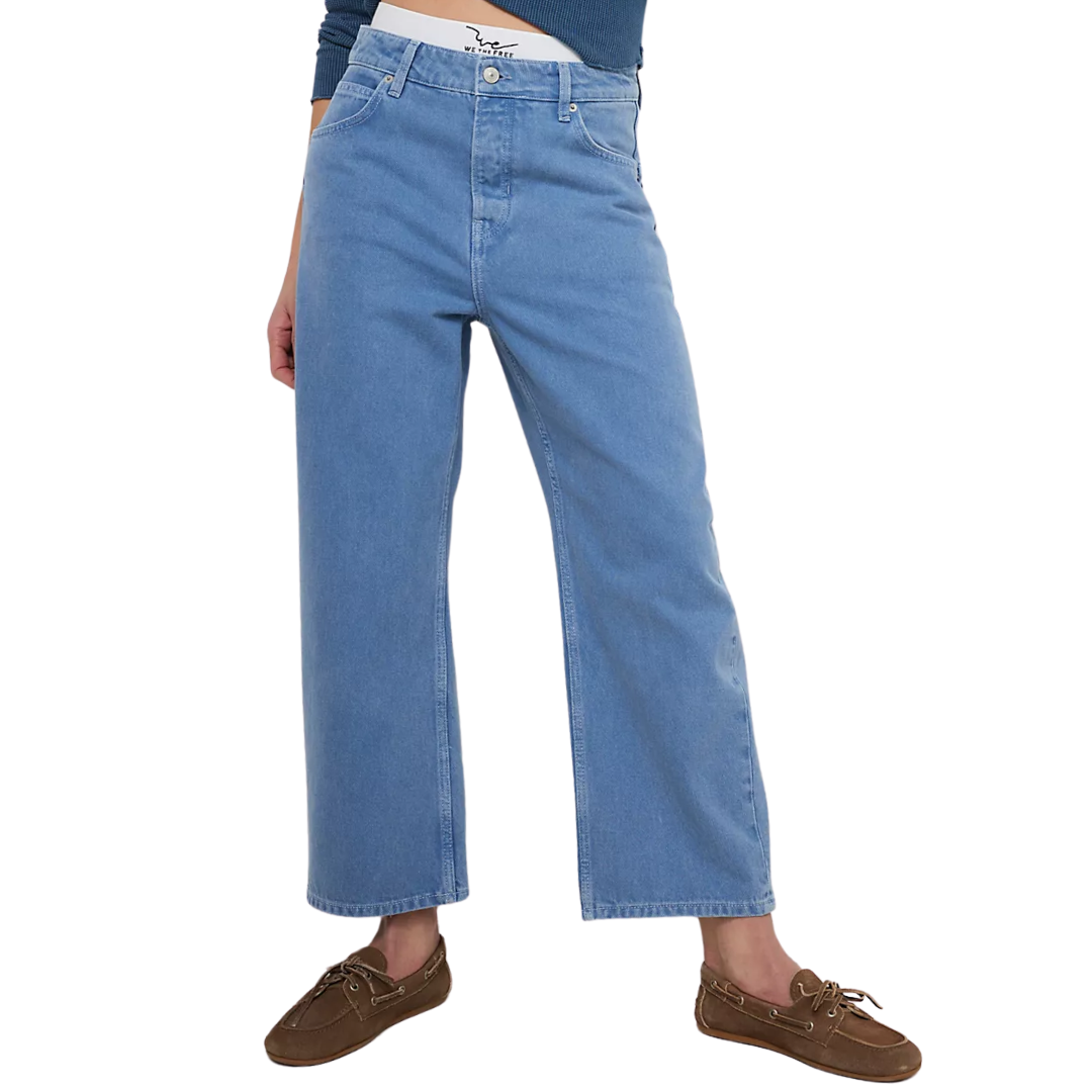 We The Free Deep Trance Dropped Boyfriend Jeans in Ocean