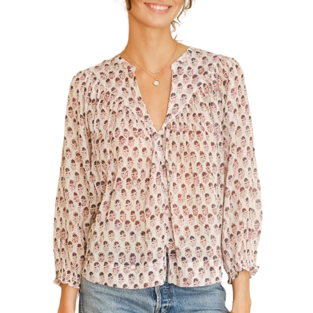 Kiki Long Sleeved Top in Blue