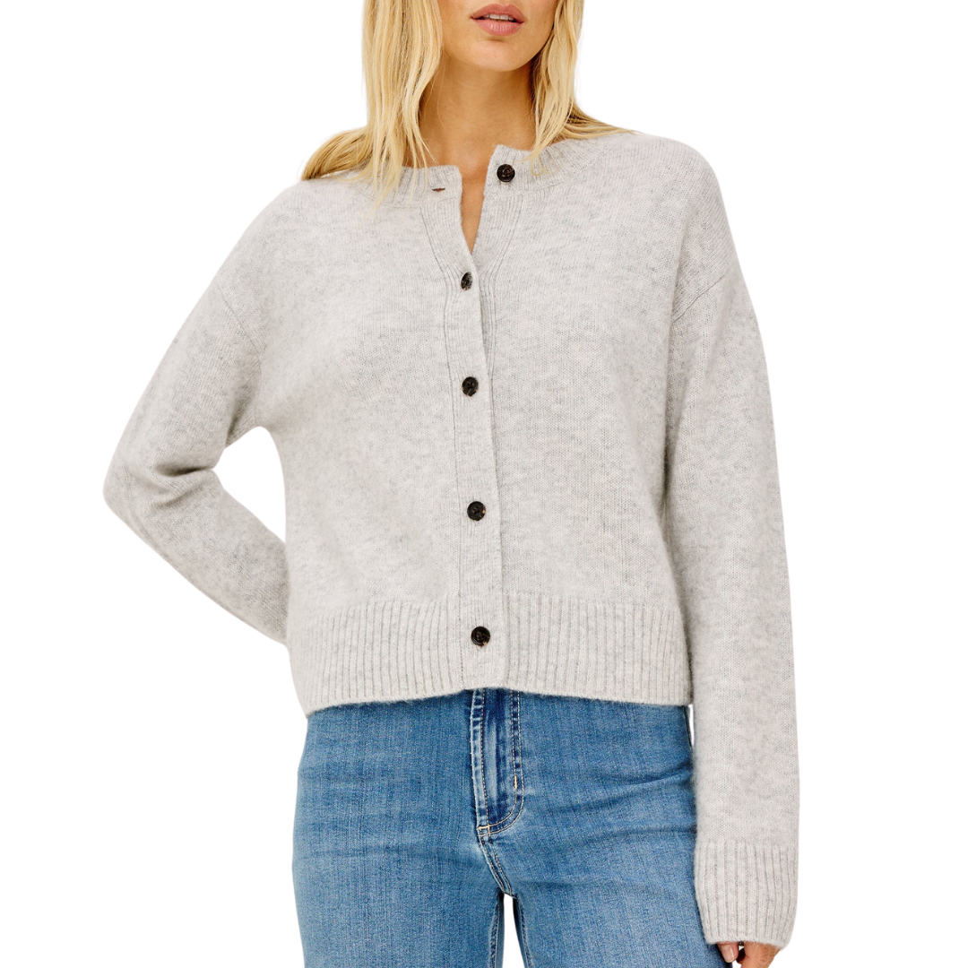 Carre Cardigan in Heather Grey