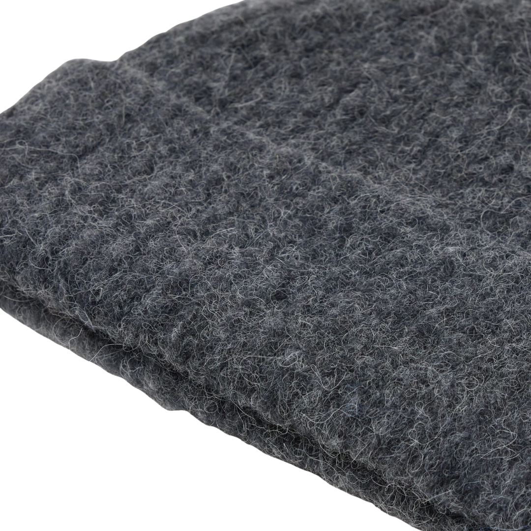 Knitted Hat in Dark Grey Melange