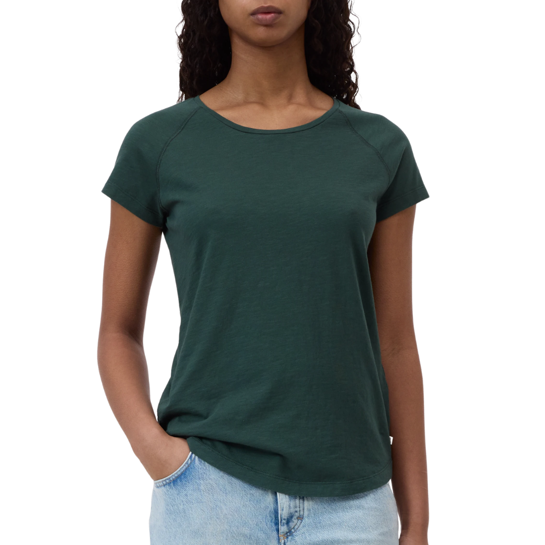 Cotton T-Shirt in Royal Green