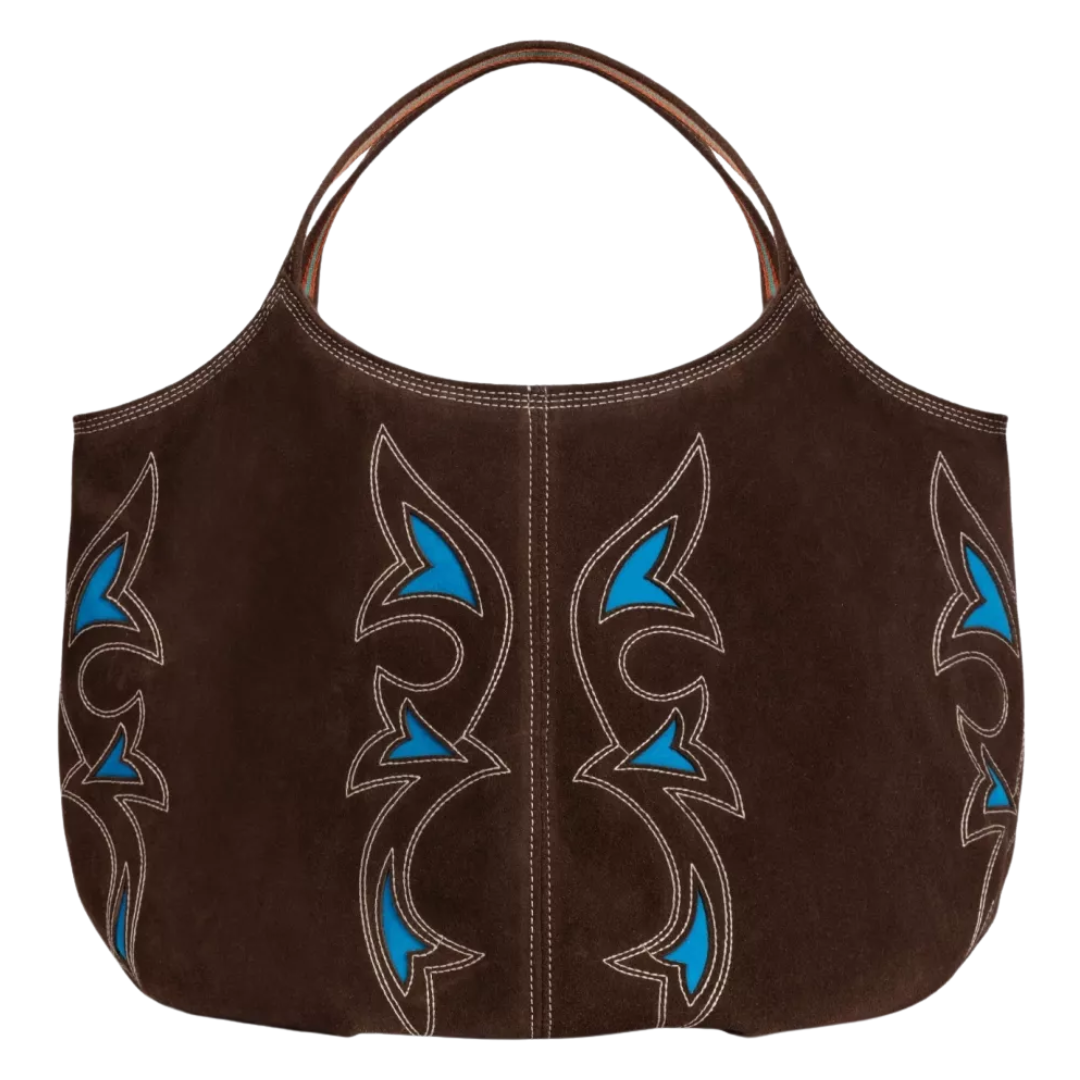 Pillow Paloma Bag in Bitter Chocolate/Turquoise