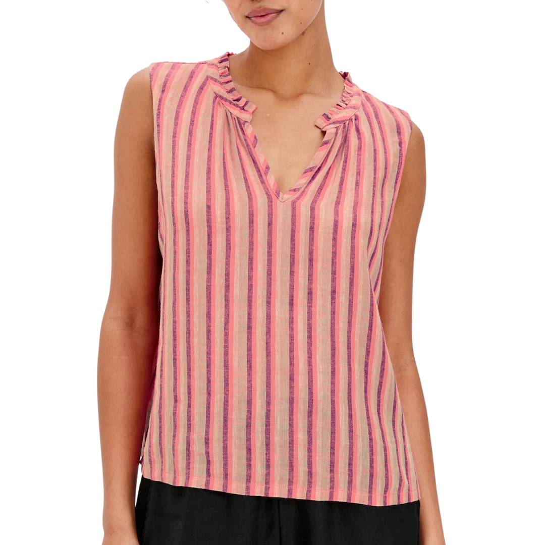 Christy Top in Cabana Stripe