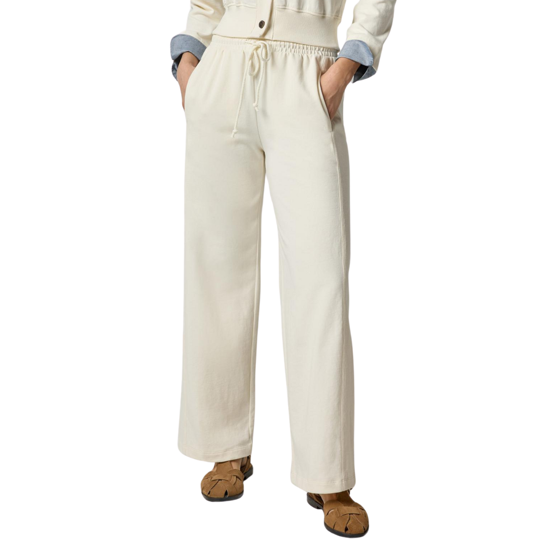 Drawcord Wide Leg Pant in Magnolia
