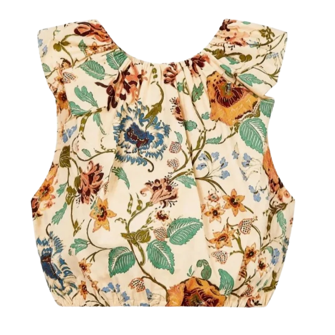 Gracie Sleeveless Cotton Top in Abalone