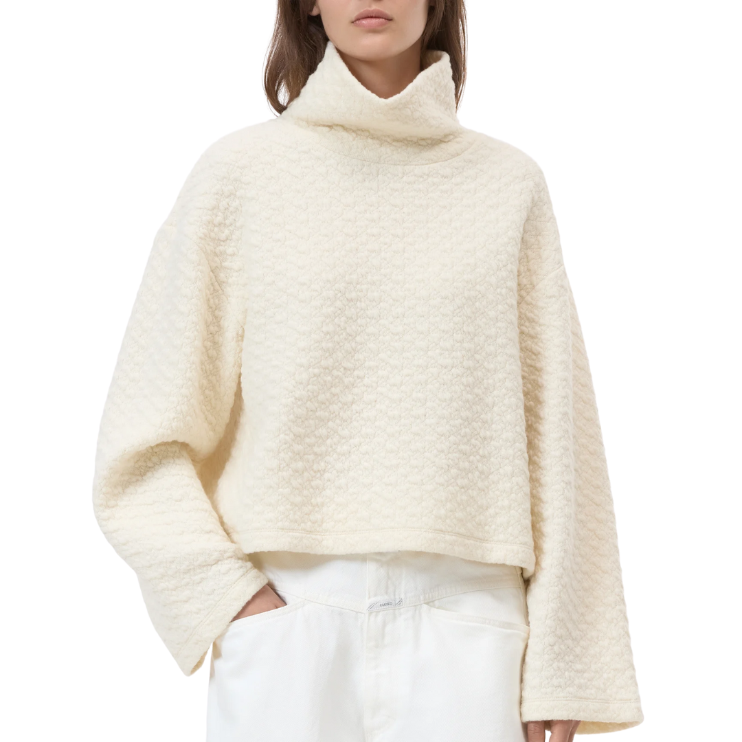 High Neck Sweatshirt in Shetland