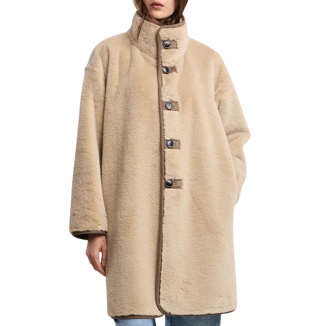 Yves Reversible Jacket in Faded Coco