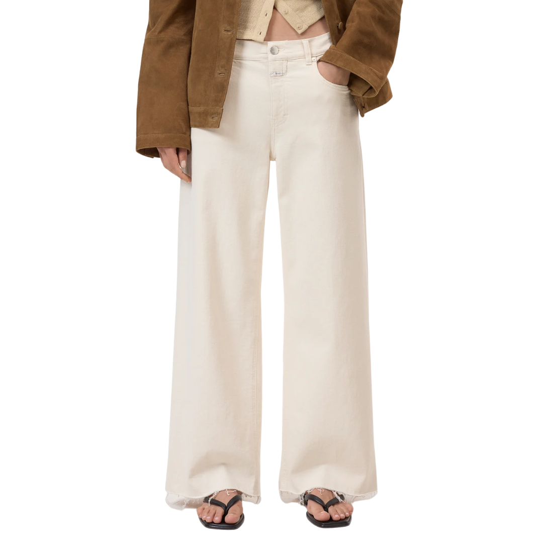 Jayla Wide Jeans in Ivory