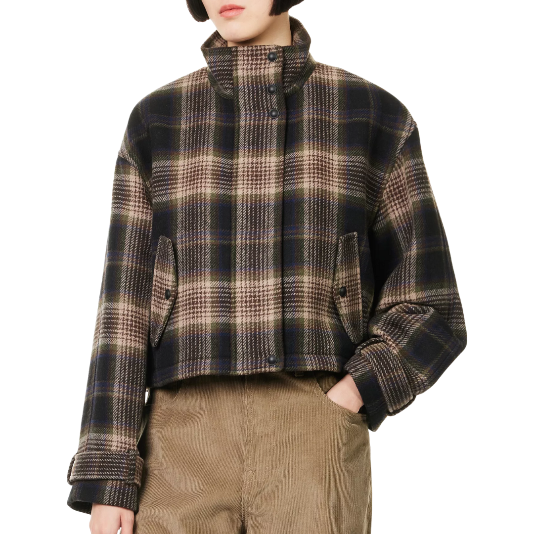 Bateman Woven Jacket in Black Mutli