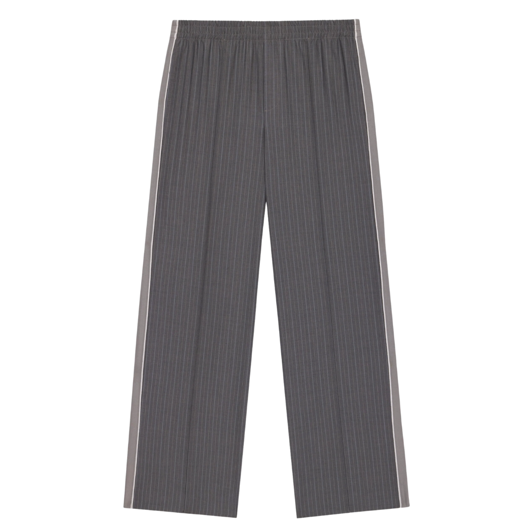 The Chaplin Trouser in Taupe Stripe