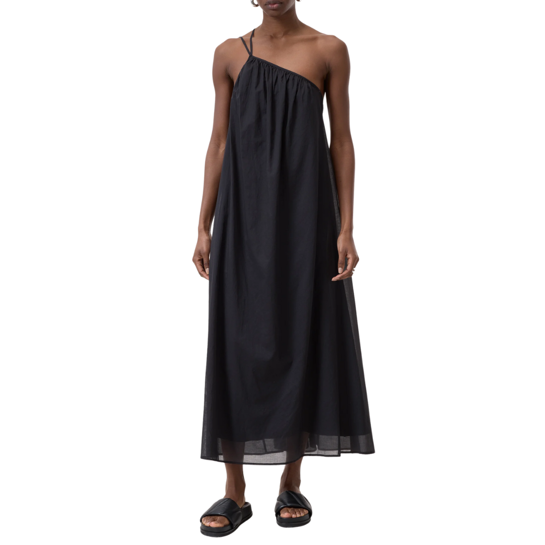 Cotton Maxi Dress in Black