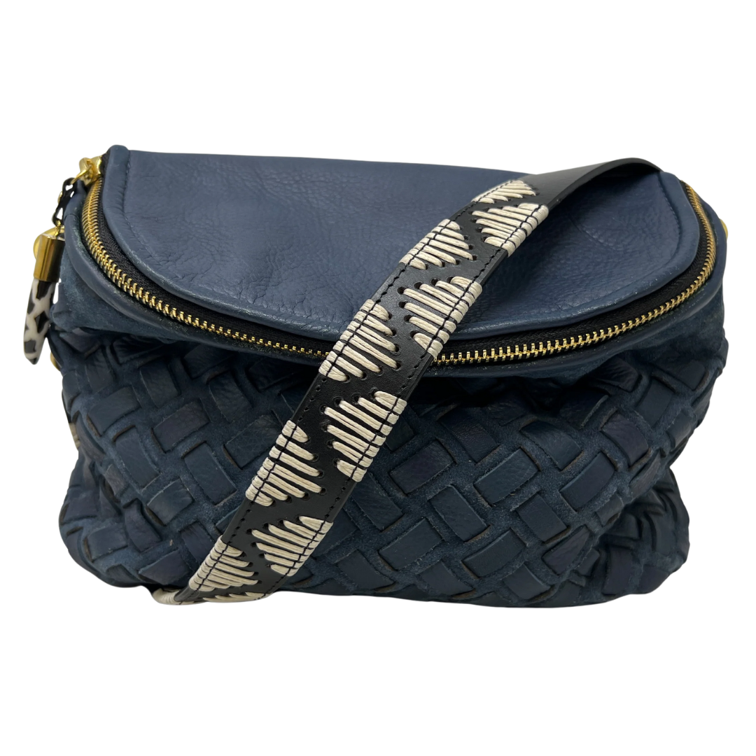 Mini Windbourne Crossbody in Steel Blue Crossweave