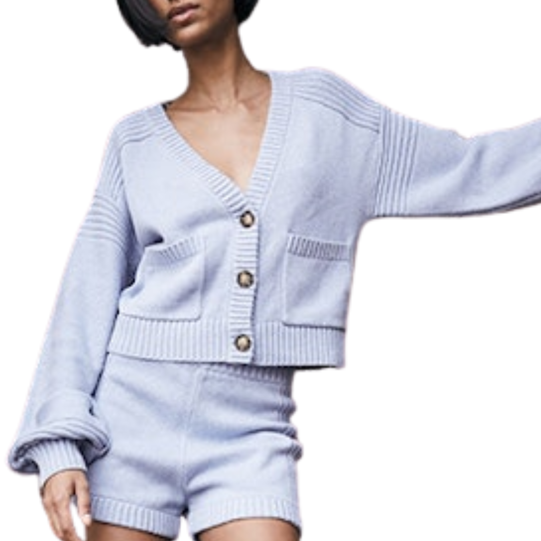 Donegal Cardigan in Baby Blue