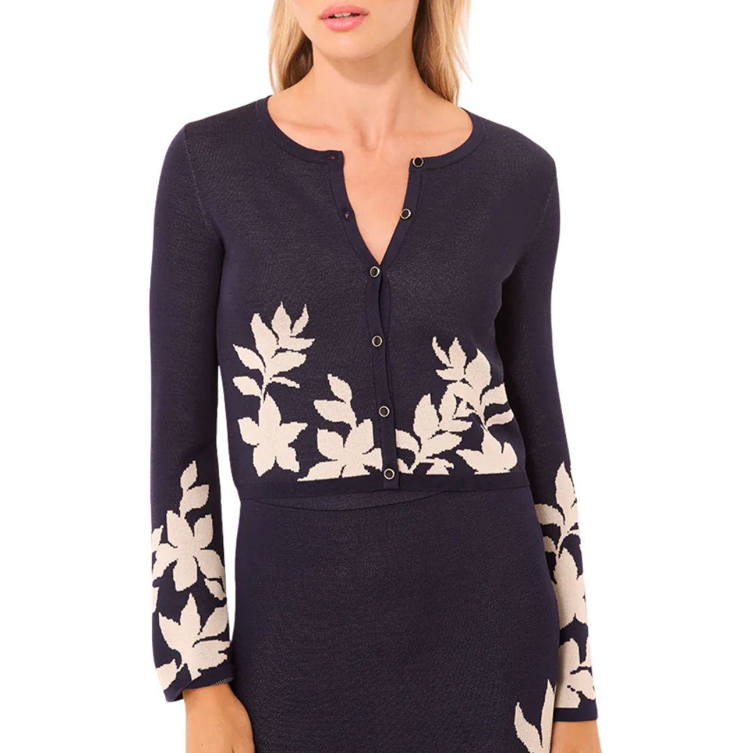 Nanea Top in Navy Flora
