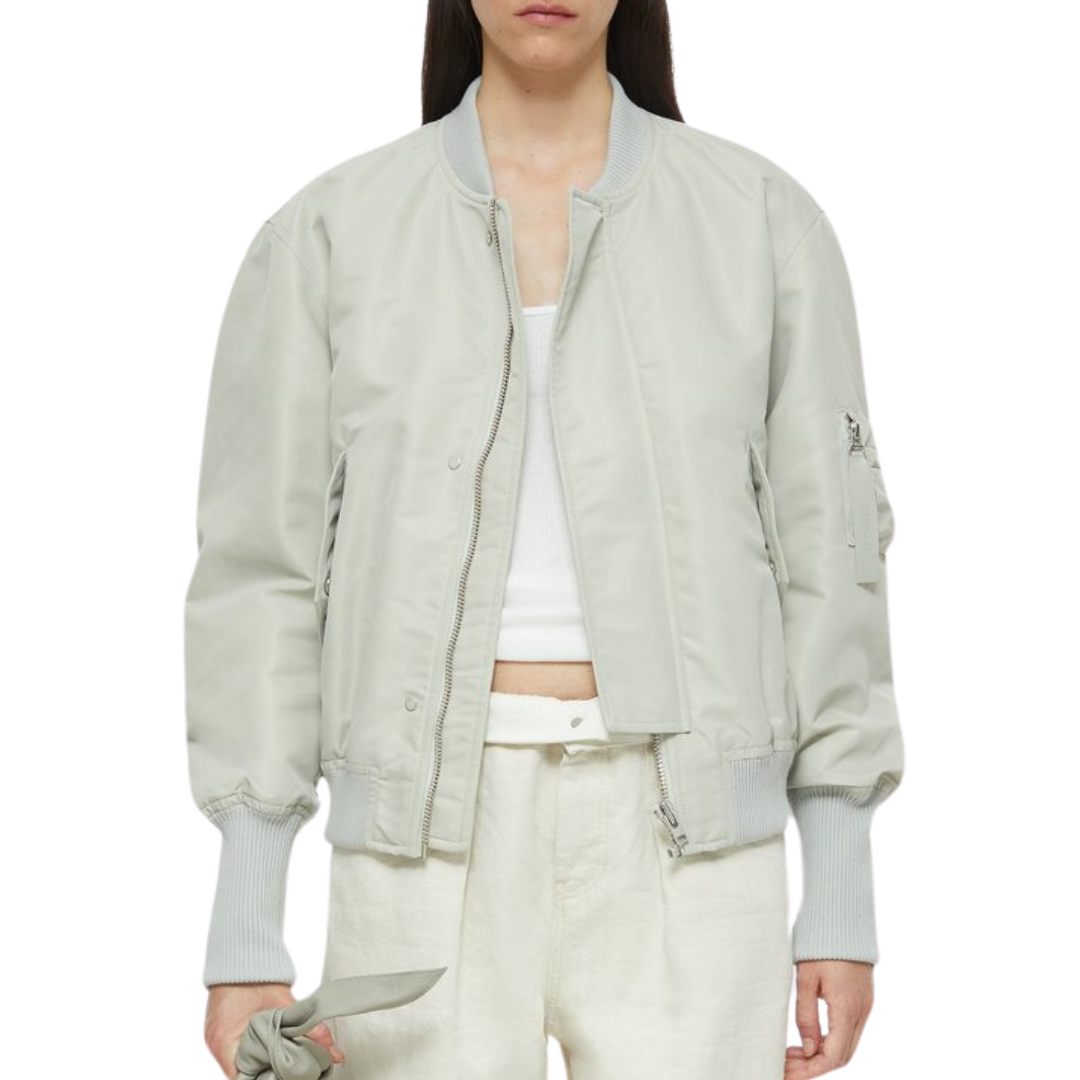 Bomber Jacket in Plaster Beige