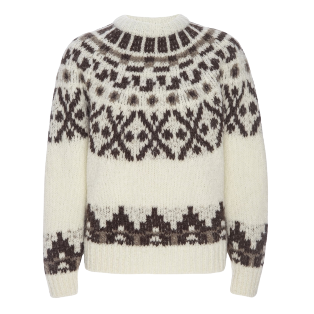 Fair Isle Sweater in Cream Multi