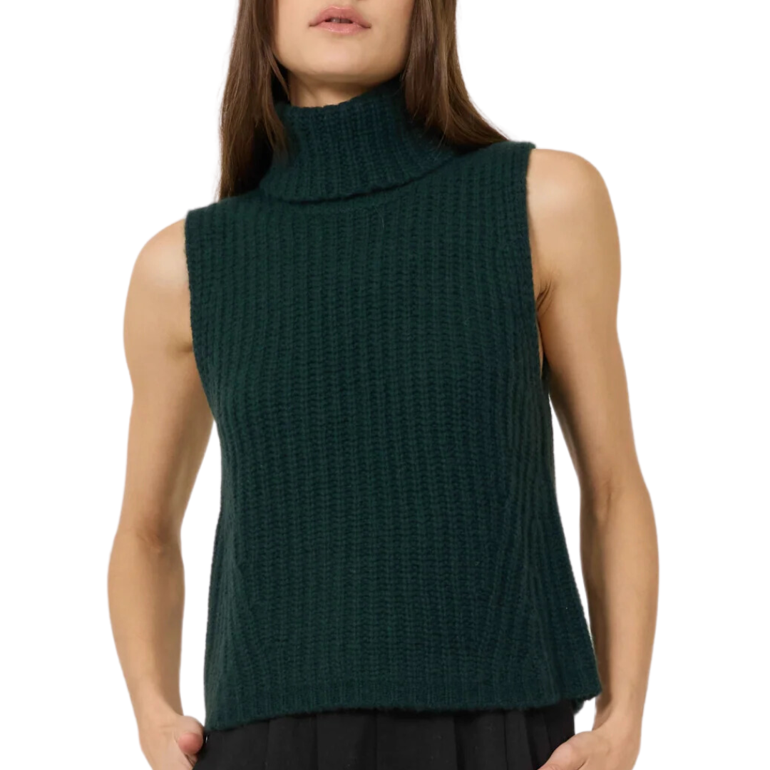 Polly Cashmere Vest in Everglade