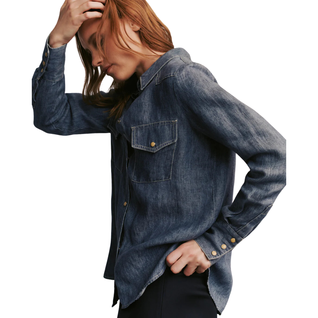 Rancher’s Daughter Shirt in Medium Indigo
