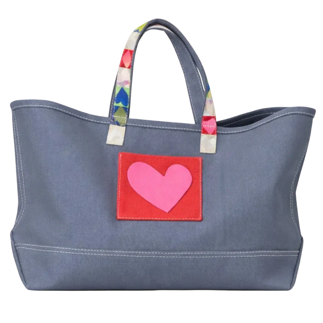 Love All Over Tote in French Blue