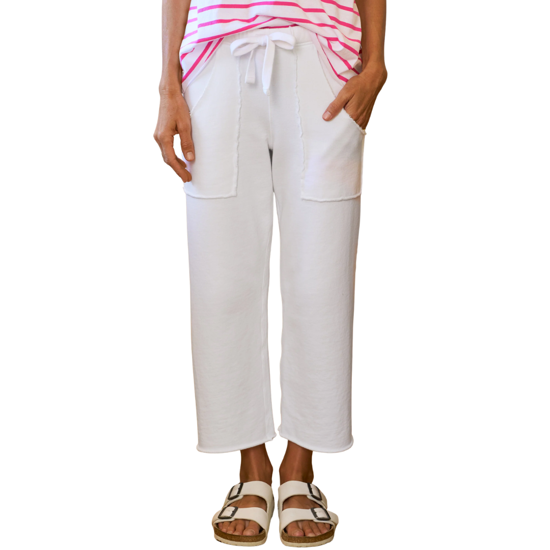 Penny Patch Pocket Sweatpant in White