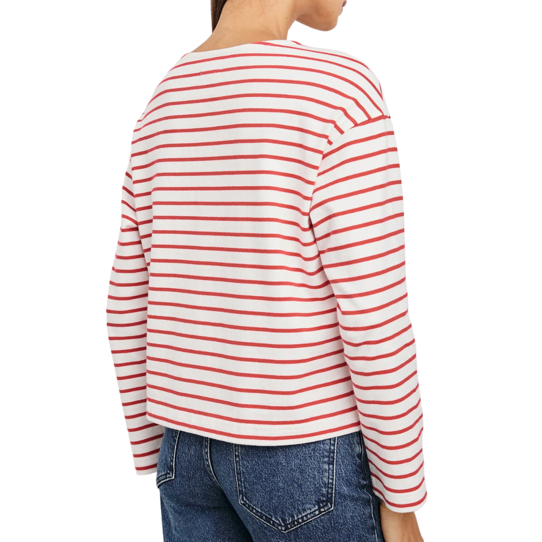 Macy Top in Cherry Stripe