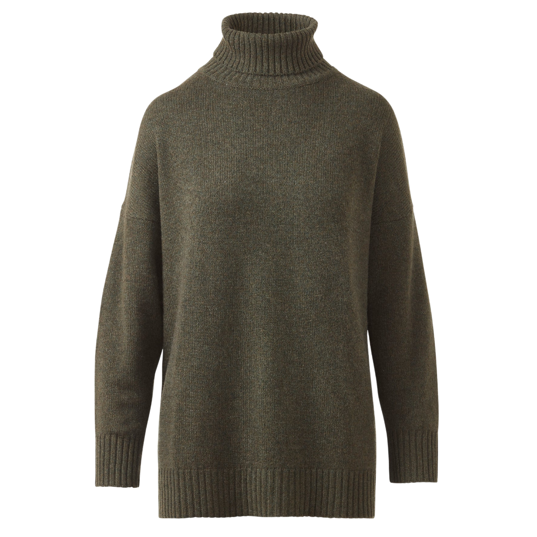 Oversized Cozy Mock Sweater in Loden