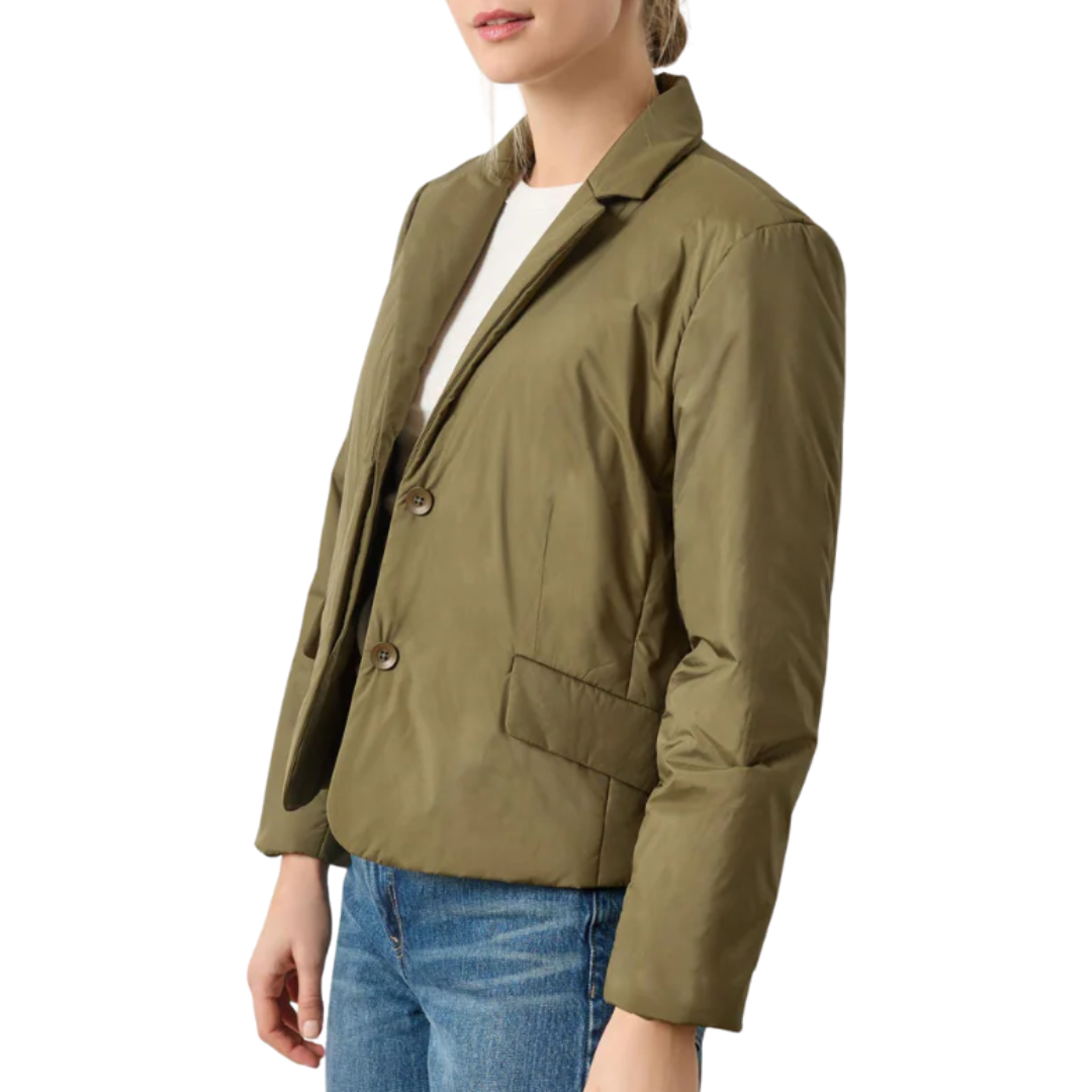 Padded Blazer in Evergreen