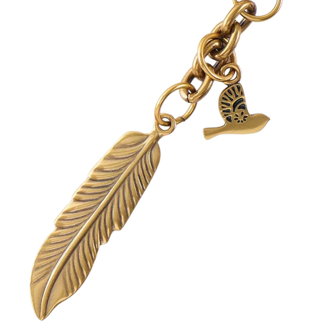 Dove and Feather Charm