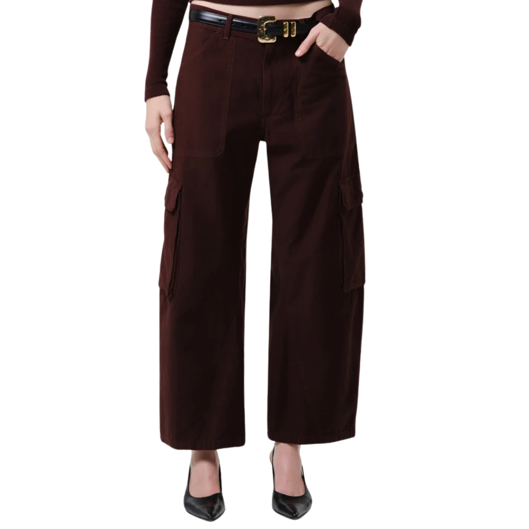 Thassos Twisted Seam Utility Pant in Mahogany