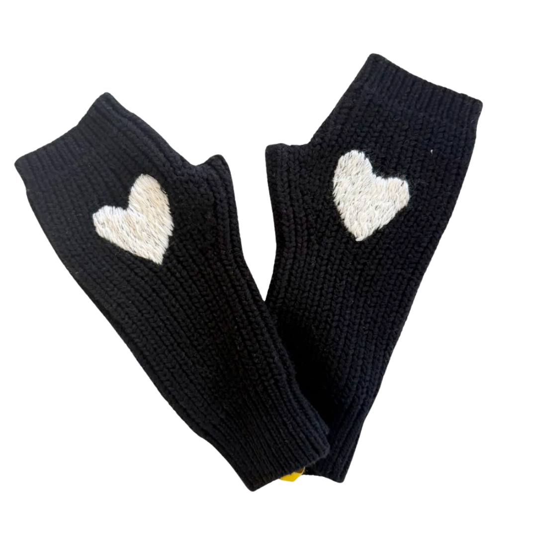 Imperfect Heart Smittens in Black