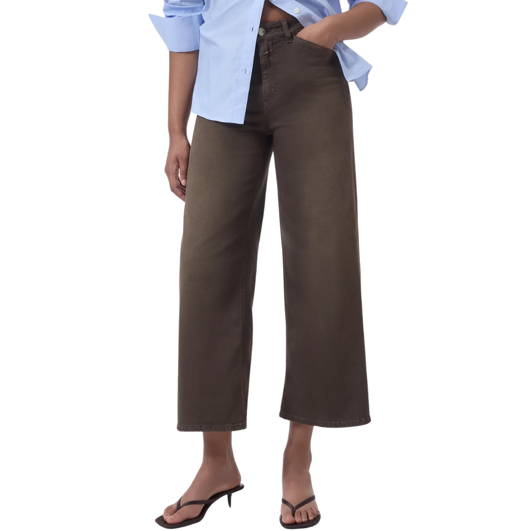 Wera Wide Jeans in Mahagony Brown