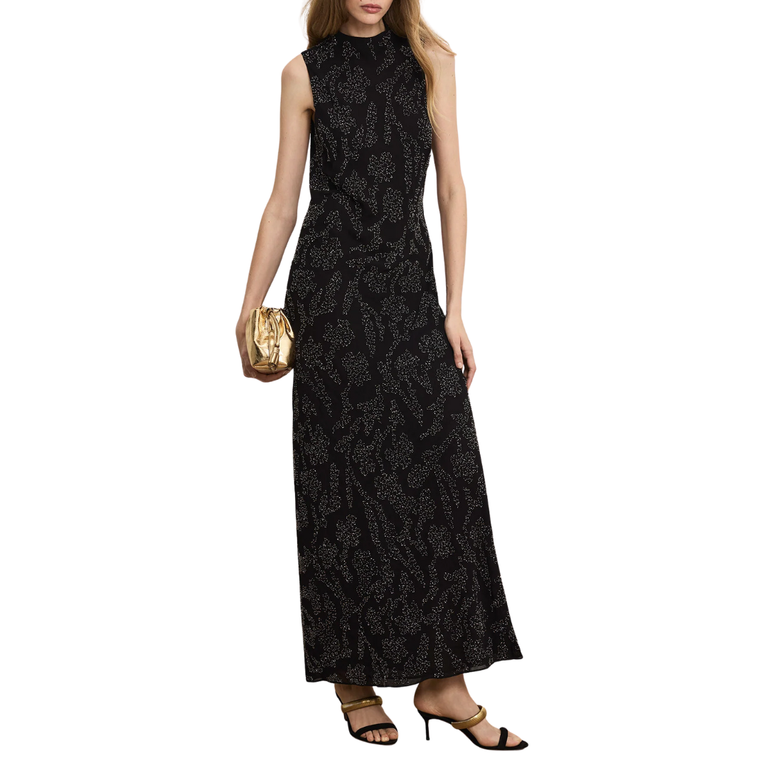 Sylven Beaded Maxi Dress in Black