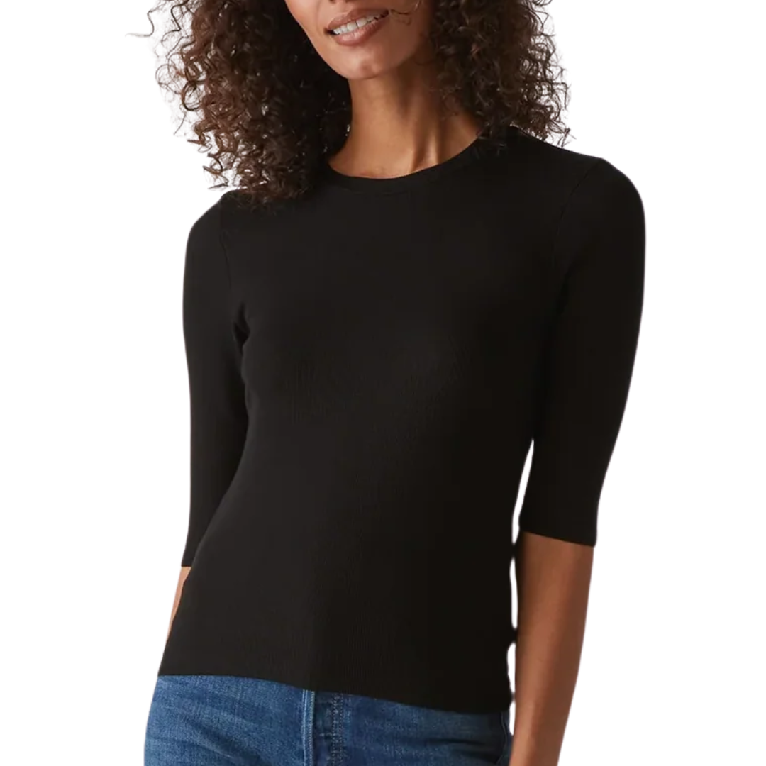Maeve Crop Tee in Black