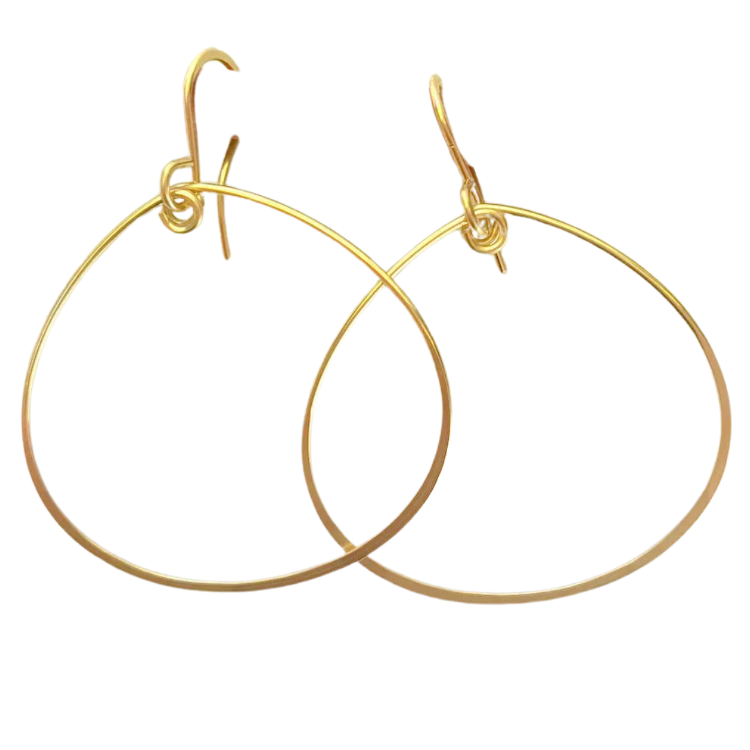 Petal Hoops in Gold