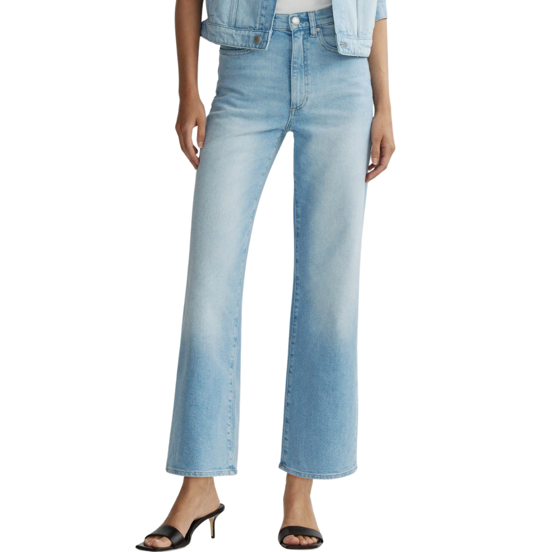 Karmine Refined Wide Leg High Rise 28" Jeans in Summer Day
