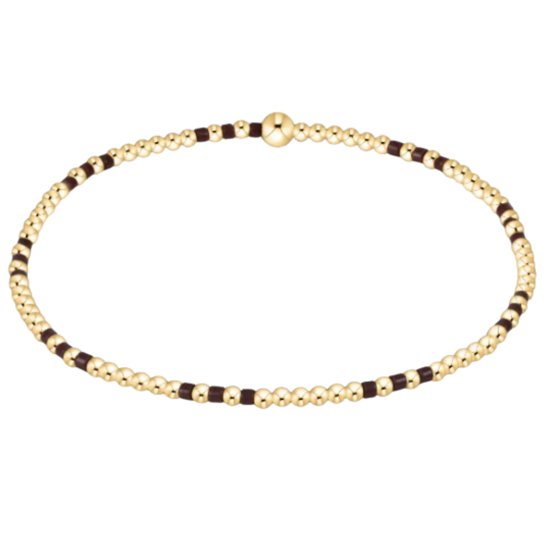 Hope Joy Pattern 2MM Bracelet in Chocolate