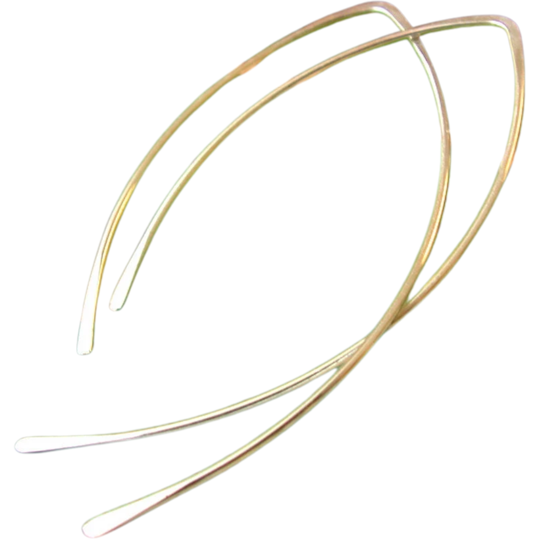 Curving Threader Hoops in Gold