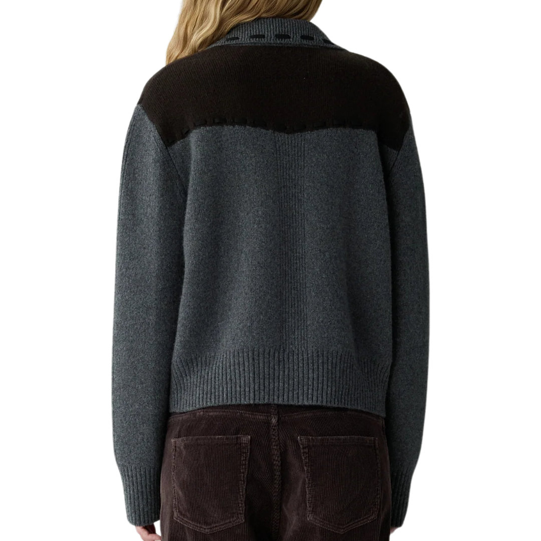Saddle Up! Jacket in Charcoal/Burnt Cocoa
