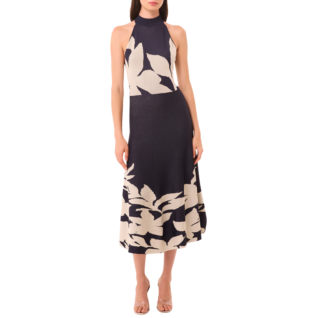 Eugenie Dress in Navy Flora